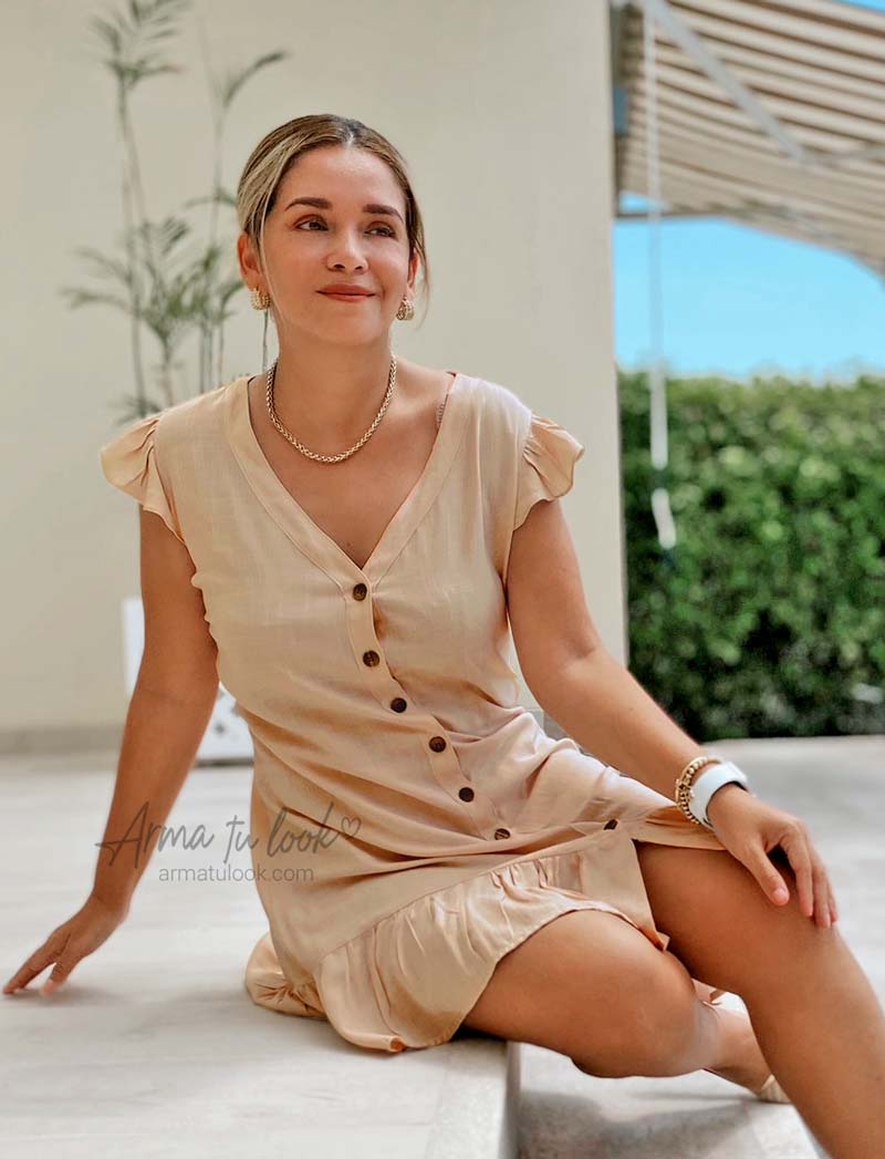 VESTIDO VALENTINA DE LINO - ARMA TU LOOK